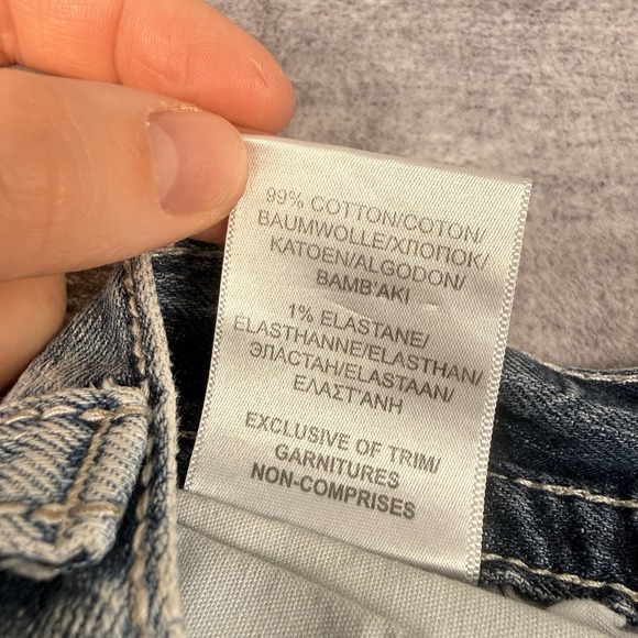 Silver Jeans Mens 34x32 Blue Denim Eddie Straight Y2K Faded Thick Stitch - Picture 7 of 16